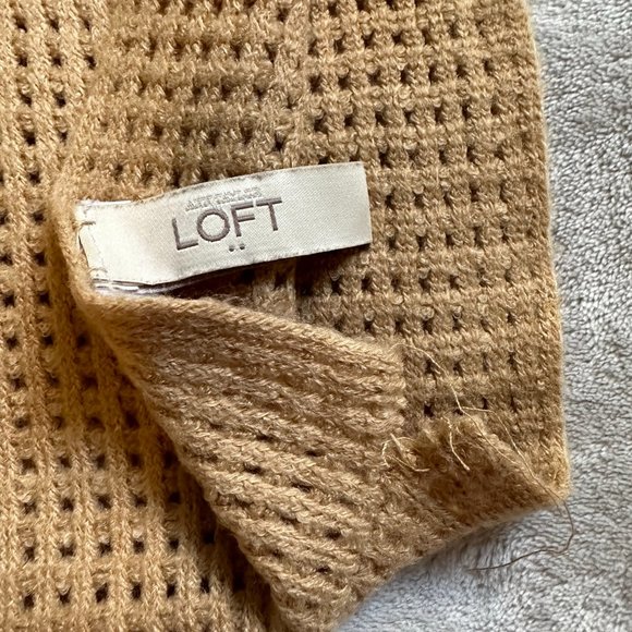 Loft Camel Color Infinity Scarf, OS. - Picture 3 of 3